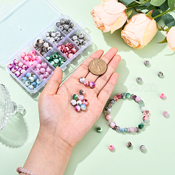 200шт 9 цвета прозрачные окрашенные стеклянные бусины для выпечки&nbsp;DGLA-YW0001-58