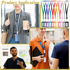 24 шт. двухцветный держатель для удостоверения личности из искусственной кожи с прозрачным окошком&nbsp;AJEW-WA0001-44