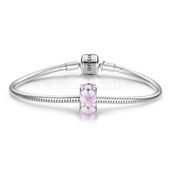 Родиевое покрытие 925 серебряная эмаль европейская бусина TS-S-255