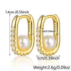 925 овальные серьги-кольца из стерлингового серебра со стразами XF7711-1