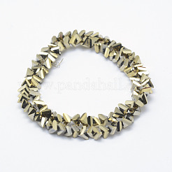 Стеклянные бусины с гальваническим покрытием  EGLA-J143-B-FP01