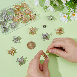 24шт брошь из сплава в виде пчел 2 цветов&nbsp;JEWB-ME0001-20