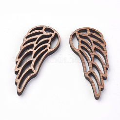 Неокрашенные деревянные шитье большие кулоны&nbsp;LS-WOOD-S037-105