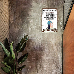 Старинный металлический оловянный знак&nbsp;AJEW-WH0189-173