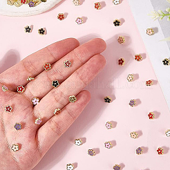 140 шт. 7-х цветные эмалевые кнопки из сплава&nbsp;FIND-GF0008-29