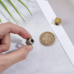 4 шт. 2-х цветные латунные европейские бусины&nbsp;KK-NB0004-18