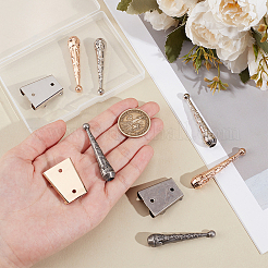 6 шт. 3-цветные наконечники для шнура из ретро-сплава FIND-GA0004-76