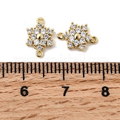 Шармы-соединители из латуни с микропаве из кубического циркония KK-L258-03A-G