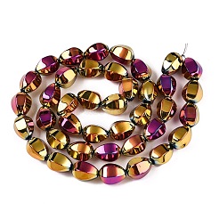 Стеклянные бусины с гальваническим покрытием &nbsp;EGLA-T028-01K