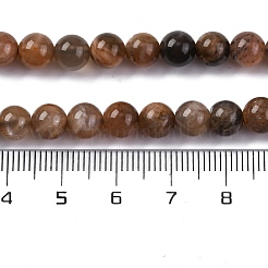 Натуральный черный лунный камень бисер пряди G-A219-A01-02