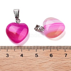 Подвески из натурального полосатого агата&nbsp;LS-HEAR-PW0001-057-31