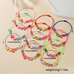 12 шт. браслет из плетеных бусин из полимерной глины&nbsp;FS-WGD3FD0-01