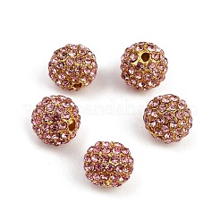 Бусины из сплава и страза&nbsp;RB-A034-10mm-A27G