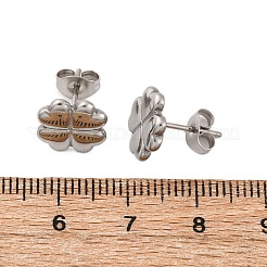 Серьги-гвоздики из нержавеющей стали 304 EJEW-Z098-06P