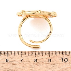 Компоненты кольца-манжеты из латуни с цветочным рисунком&nbsp;KK-G551-04G