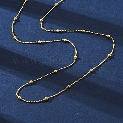 Латунные шариковые цепочки ожерелья для женщин&nbsp;NJEW-D302-66G