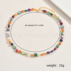 Ожерелья из бисера из окрашенных натуральных ракушек для женщин UA5523