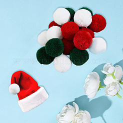 18шт. 3-х цветный полиэстеровый помпоновый шарик&nbsp;AJEW-CY0001-86