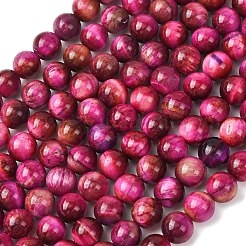 Нити из натуральных бусин тигрового глаза высшего качества&nbsp;G-F591-18-8mm-05