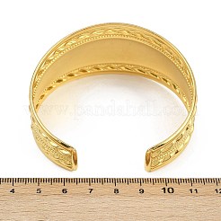 Широкие браслеты-манжеты из нержавеющей стали 304 для женщин BJEW-K285-02G