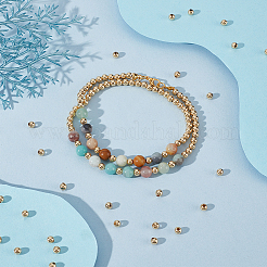 600 шт. бусины из нержавеющей стали марки 304 FIND-UN0016-22