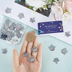 40 шт. 2 стиля цинковый сплав с подвесками из хрустальных страз FIND-SC0007-35