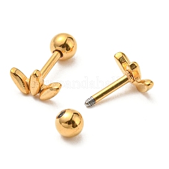 Серьги-гвоздики из нержавеющей стали 304 с ионным покрытием (IP) EJEW-Z034-06G