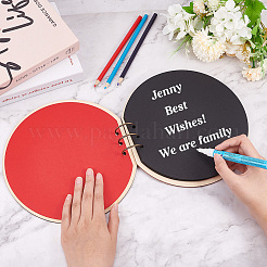 Круглая деревянная обложка DIY-WH0349-113B