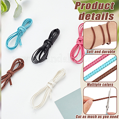 5 шт. 5-х цветный плоский шнур из искусственной кожи LC-FG0001-02