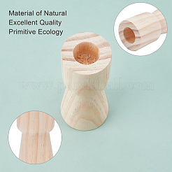 2шт. 2-х стилистический деревянный подсвечник AJEW-GF0004-05A