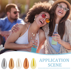 100шт 5 стиля abs пластиковые бусины с имитацией жемчуга KY-PH0001-94