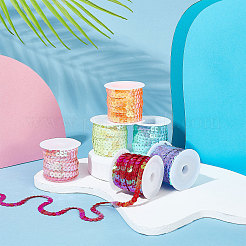 6 рулон 6-х цветных экологически чистых пластиковых бусин-пайеток PVC-PH0001-25