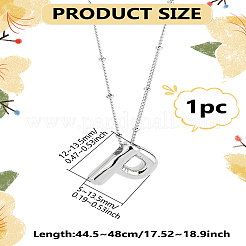 1 шт. латунная цепочка с подвесками в виде букв из сплава NJEW-LP0001-41P-P