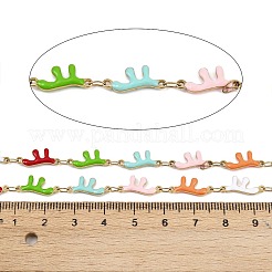 Цепи из нержавеющей стали 304 с эмалированными коралловыми звеньями CHS-F023-01H-G