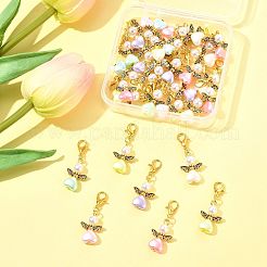 32 шт. ангел искусственный жемчуг акрил с подвесными украшениями из сплава HJEW-FS00040-02