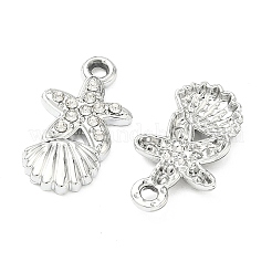 Подвески из сплава и страза&nbsp;FIND-C087-01B-P