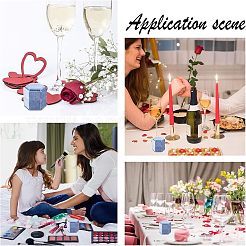 Шестиугольные бархатные коробочки для колец&nbsp;LS-VBOX-WH0012-001