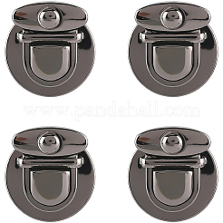 6 шт. плоские круглые застежки-защелки из сплава для сумок&nbsp;FIND-CP0003-23B