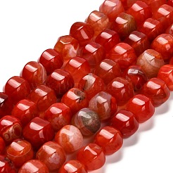 Окрашенные естественный агат бисер пряди G-G203-03