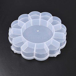 (распродажа бракованных: поцарапанные) контейнеры для хранения цветочных бусин из пластика CON-XCP0002-65