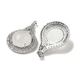 Натуральный кристалл кварца с подвесками из прозрачного кубического циркония&nbsp;G-G133-01P-25