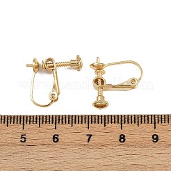 Латунные серьги с клипсами KK-P310-28G