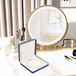 Подарочная коробка для хранения одного ожерелья из искусственной кожи AJEW-WH0475-08B