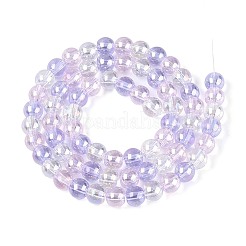 Стеклянные бусины с гальваническим покрытием &nbsp;EGLA-N019-6mm-06