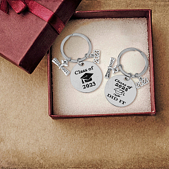 5 шт. 5 стиля класс 2023 выпускной подарок брелок из нержавеющей стали KEYC-FH0001-32B