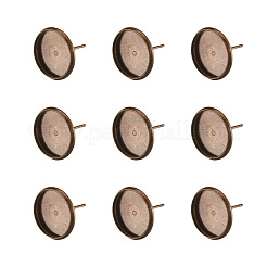 Латунь уха шпильки сеттинги X-IFIN-Q005-AB