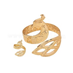 Наборы браслетов-манжет и колец-манжет из сплава павлина&nbsp;FS-WG082E5-01