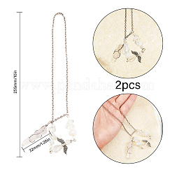 Подвесные украшения из натурального хрусталя HJEW-CA0001-58