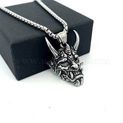 Винтажный кулон в виде маски дьявола из нержавеющей стали 304&nbsp;AL8165