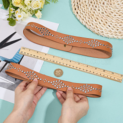 1 шт. кожаных лент с металлическими заклепками для аксессуаров для соломенной шляпы своими руками&nbsp;AJEW-MA0001-14